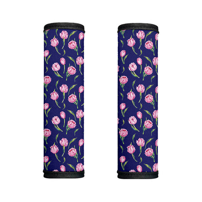 Pink Watercolor Tulip Flower Print Handle Covers