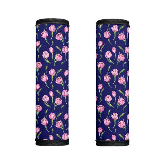 Pink Watercolor Tulip Flower Print Handle Covers