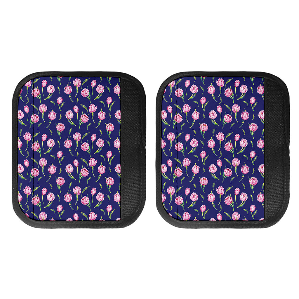 Pink Watercolor Tulip Flower Print Handle Covers