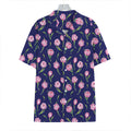 Pink Watercolor Tulip Flower Print Hawaiian Shirt