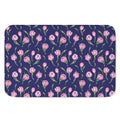Pink Watercolor Tulip Flower Print Indoor Door Mat