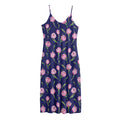 Pink Watercolor Tulip Flower Print Jersey Midi Cami Dress