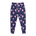 Pink Watercolor Tulip Flower Print Jogger Pants