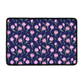 Pink Watercolor Tulip Flower Print Kitchen Mat