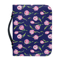 Pink Watercolor Tulip Flower Print Leather Bible Cover