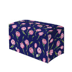 Pink Watercolor Tulip Flower Print Leather Tissue Box Cover