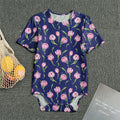 Pink Watercolor Tulip Flower Print Men's Bodysuit