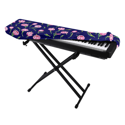 Pink Watercolor Tulip Flower Print Piano Keyboard Cover