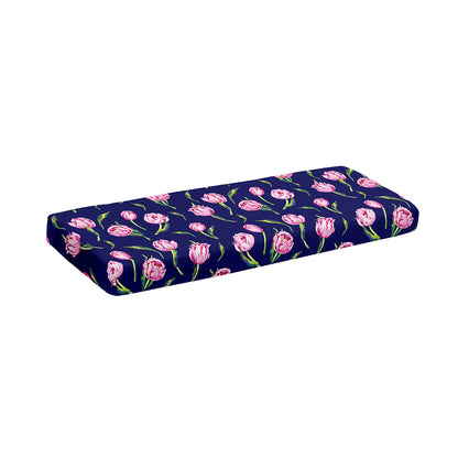 Pink Watercolor Tulip Flower Print Piano Keyboard Cover