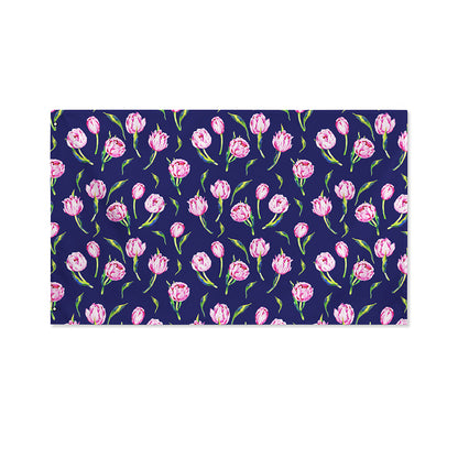 Pink Watercolor Tulip Flower Print Polyester Flag