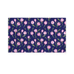 Pink Watercolor Tulip Flower Print Polyester Flag