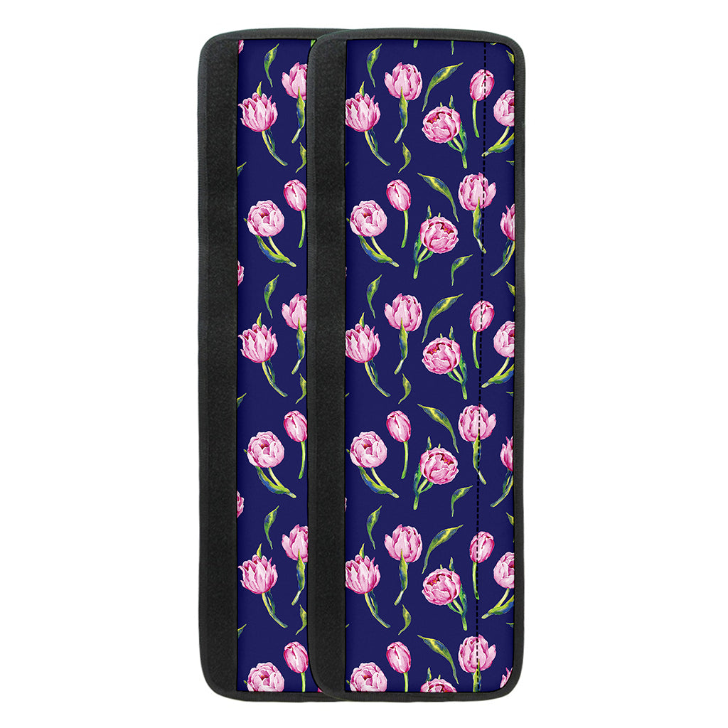 Pink Watercolor Tulip Flower Print Refrigerator Handle Covers