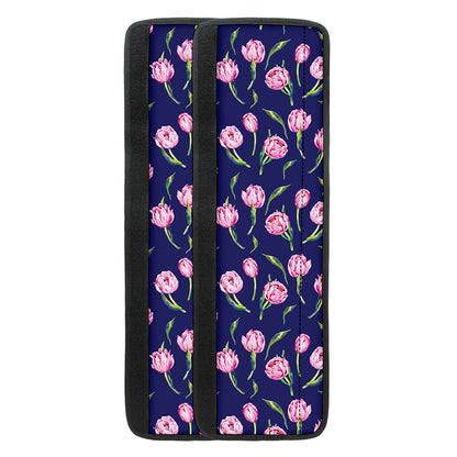 Pink Watercolor Tulip Flower Print Refrigerator Handle Covers