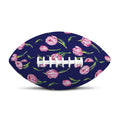 Pink Watercolor Tulip Flower Print Rugby Ball