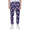 Pink Watercolor Tulip Flower Print Joggers