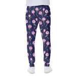 Pink Watercolor Tulip Flower Print Scuba Joggers