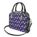 Pink Watercolor Tulip Flower Print Shoulder Handbag