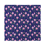 Pink Watercolor Tulip Flower Print Silk Bandana