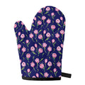 Pink Watercolor Tulip Flower Print Single Oven Mitt