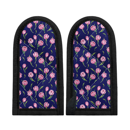 Pink Watercolor Tulip Flower Print Skillet Handle Cover