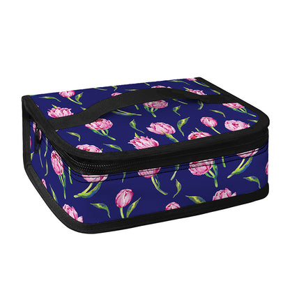 Pink Watercolor Tulip Flower Print Small Lunch Bag