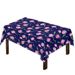 Pink Watercolor Tulip Flower Print Tablecloth