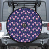 Pink Watercolor Tulip Flower Print Tire Cover With Camera Hole