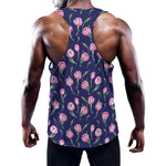 Pink Watercolor Tulip Flower Print Training Tank Top