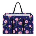 Pink Watercolor Tulip Flower Print Utility Tote Bag