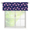 Pink Watercolor Tulip Flower Print Window Valance