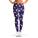 Pink Watercolor Tulip Flower Print Women's Leggings