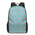 Pink Watercolor Tulip Pattern Print 17 Inch Backpack
