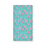 Pink Watercolor Tulip Pattern Print Baby Crib Sheet