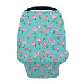 Pink Watercolor Tulip Pattern Print Baby Seat Cover