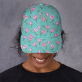 Pink Watercolor Tulip Pattern Print Baseball Cap