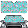 Pink Watercolor Tulip Pattern Print Car Windshield Sun Shade