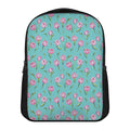 Pink Watercolor Tulip Pattern Print Casual Backpack