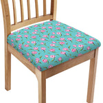 Pink Watercolor Tulip Pattern Print Chair Cushion Cover