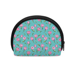 Pink Watercolor Tulip Pattern Print Coin Purse