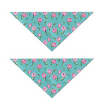 Pink Watercolor Tulip Pattern Print Dog Bandana