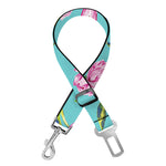 Pink Watercolor Tulip Pattern Print Dog Seat Belt