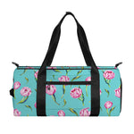 Pink Watercolor Tulip Pattern Print Gym Bag