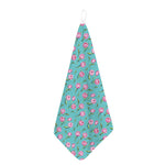Pink Watercolor Tulip Pattern Print Hand Towel