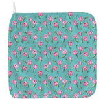 Pink Watercolor Tulip Pattern Print Hand Towel