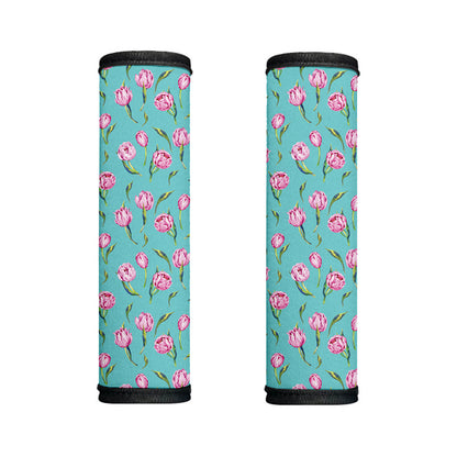 Pink Watercolor Tulip Pattern Print Handle Covers
