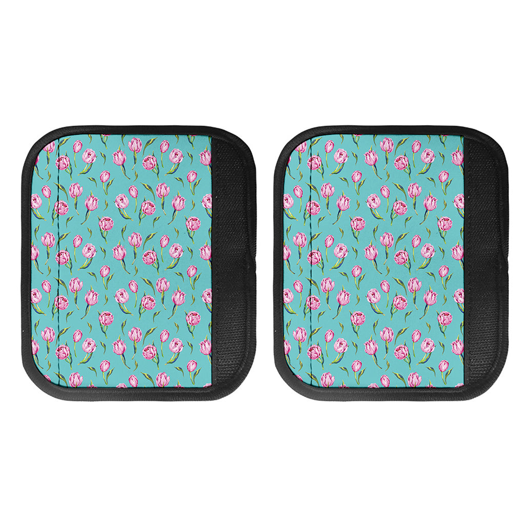 Pink Watercolor Tulip Pattern Print Handle Covers