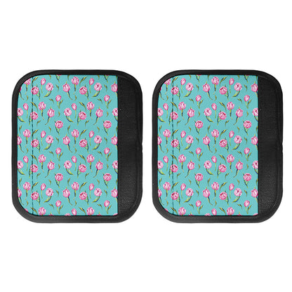 Pink Watercolor Tulip Pattern Print Handle Covers