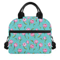 Pink Watercolor Tulip Pattern Print Insulated Lunch Bag