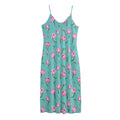 Pink Watercolor Tulip Pattern Print Jersey Midi Cami Dress