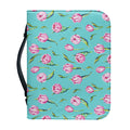 Pink Watercolor Tulip Pattern Print Leather Bible Cover